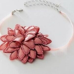 NWT Free People From Dusk Til Dawn Pink Floral Choker Necklace 🌸